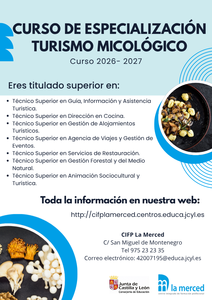 CURSO ESPECIALIZACION TURISMO MICOLOGICO